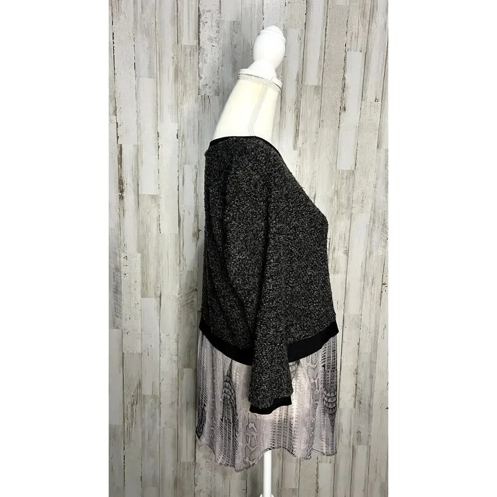 Elie Tahari Women's Black Pullover‎ Sweater Top Size Small Long Sleeve